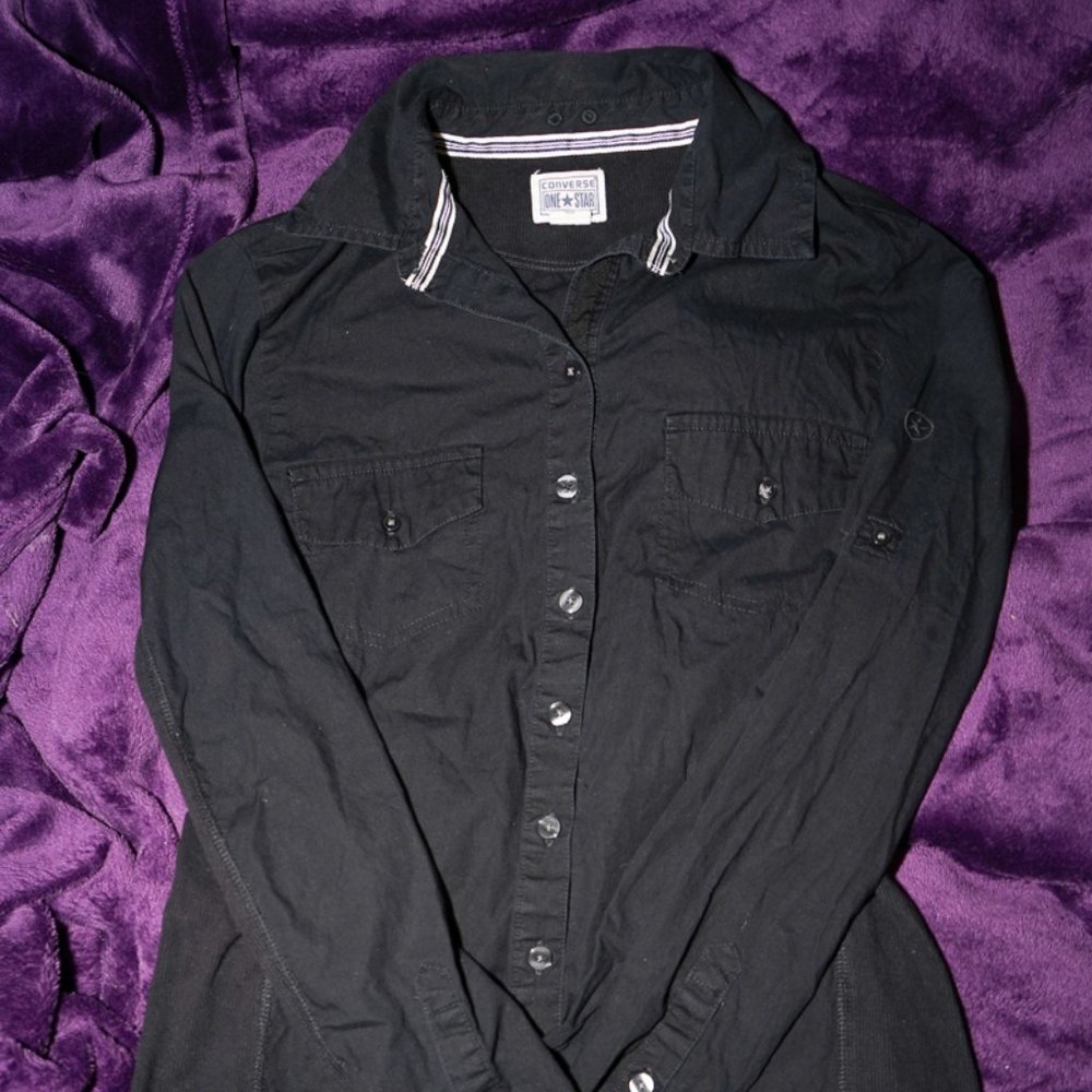 Womens Converse Button Up tshirt